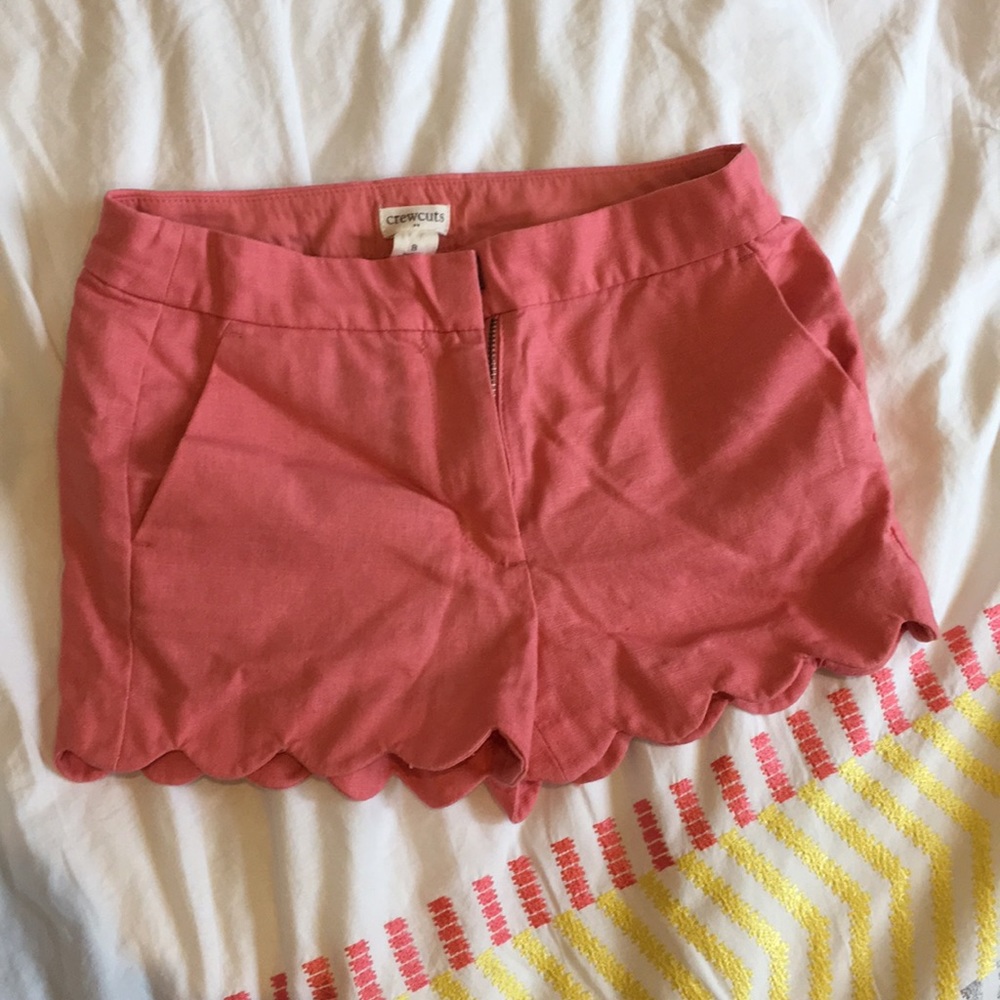 Girls size 8 coral coloured J Crew shorts